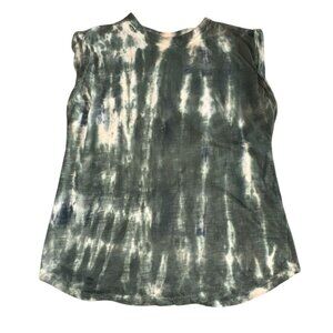 Anthropologie Pilcro Tie-Dye Cuffed Short Sleeve Shirt-Green-Small-GUC
